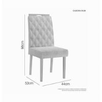 Mesa Robusta 1,60 6 Cadeiras Rubi Linho Jcm - Cinamomo - 5