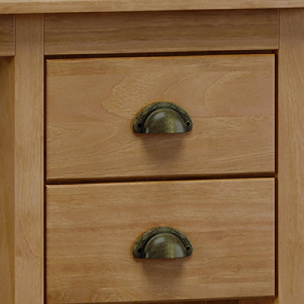 Mesa Para Escritório Escrivaninha Home Office 2 Gavetas Mazzaro F06 Freijó - Lyam Decor - 5