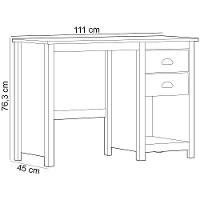 Mesa Para Escritório Escrivaninha Home Office 2 Gavetas Mazzaro F06 Freijó - Lyam Decor