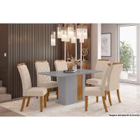 Kit 2 Cadeiras Sala Jantar Bella 2 Un Nature-suede Marrom Amendoa - Henn - 8