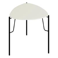 Mesa Lateral Para Sala De Estar Baixa Pés Industrial Preto Alef I03 Luna - Lyam Decor - 1