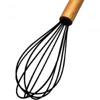 Kit 12 Utensílios De Cozinha Em Silicone E Cabo De Madeira - Preto - 5