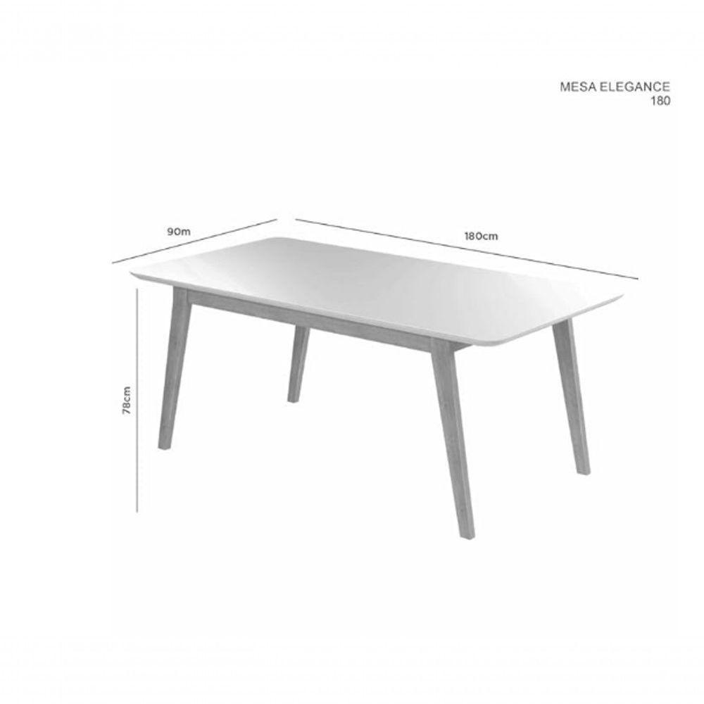 Mesa De Jantar Elegance Jcm Movelaria Cinamomo 1,80 M - 3