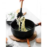 Jogo Kit Utensílios 12 Peças Cozinha Silicone Cabo Madeira Antiaderente Alta Temperatura - Preto - 6