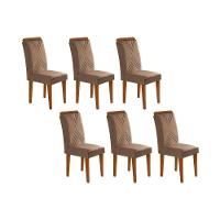 Kit 2 Cadeiras Sala Jantar Amsterdã 6 Un Capuccino-suede Capuccino - Rufato - 1