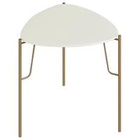 Mesa Lateral Para Sala De Estar Baixa Pés Industrial Dourado Alef I03 Luna - Lyam Decor - 1