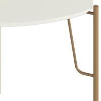 Mesa Lateral Para Sala De Estar Baixa Pés Industrial Dourado Alef I03 Luna - Lyam Decor - 5