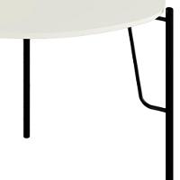 Mesa Lateral Para Sala De Estar Alta Pés Industrial Preto Alef I03 Luna - Lyam Decor - 5