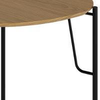 Mesa Lateral Para Sala De Estar Alta Pés Industrial Preto Alef I03 Louro - Lyam Decor - 5