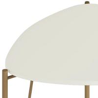 Mesa Lateral Para Sala De Estar Alta Pés Industrial Dourado Alef I03 Luna - Lyam Decor - 6