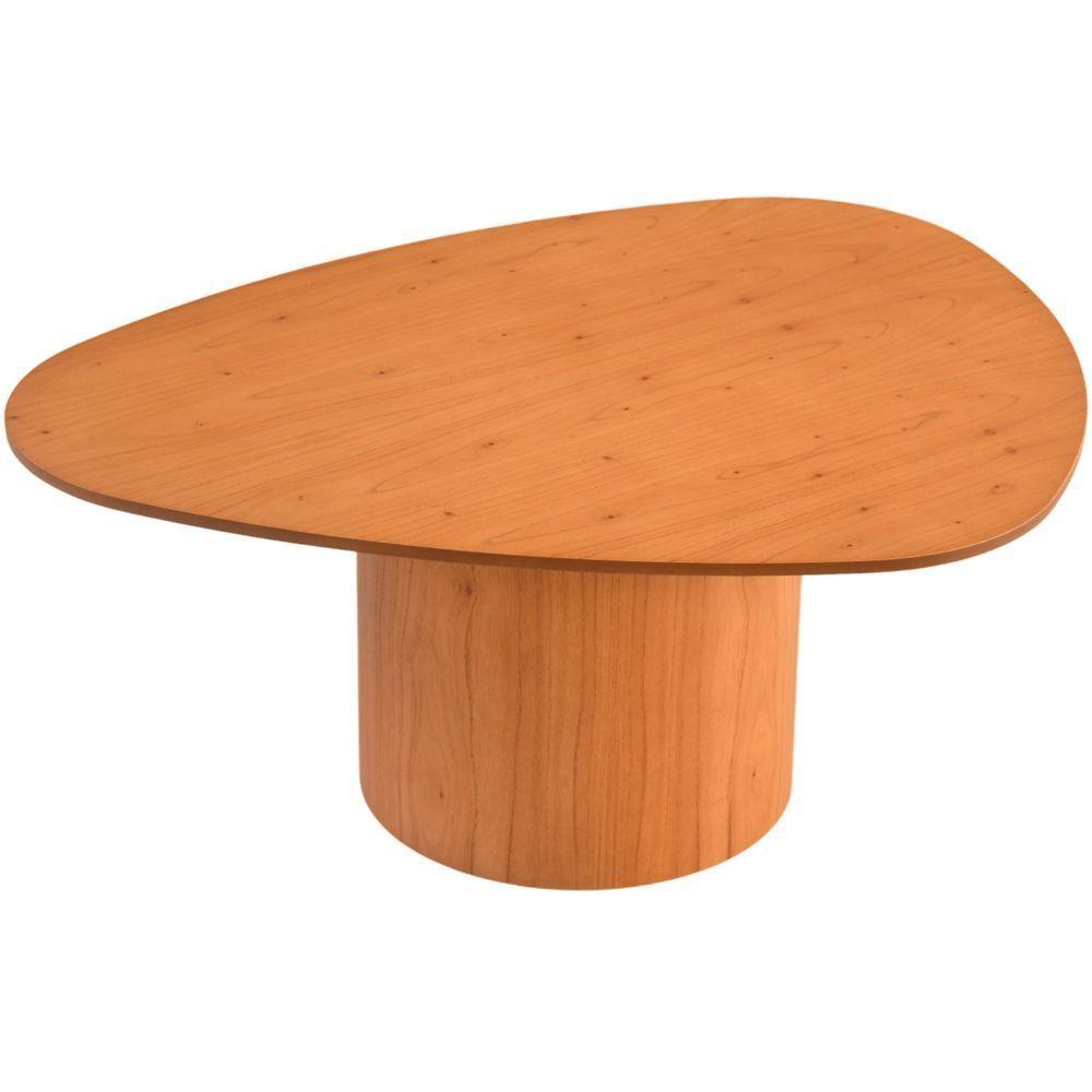 Mesa De Centro Treviso Com Base Redonda Amêndoa - 4