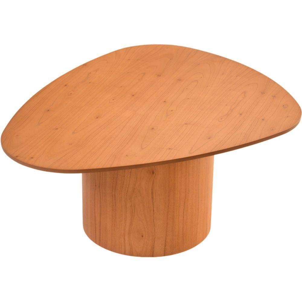 Mesa De Centro Treviso Com Base Redonda Amêndoa - 6