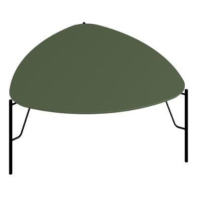 Mesa De Centro Para Sala De Estar Alta Pés Industrial Preto Alef I03 Musgo - Lyam Decor