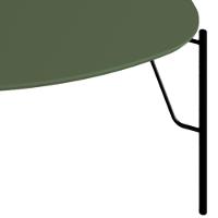 Mesa De Centro Para Sala De Estar Alta Pés Industrial Preto Alef I03 Musgo - Lyam Decor - 5