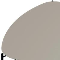 Mesa De Centro Para Sala De Estar Alta Pés Industrial Preto Alef I03 Grigio - Lyam Decor