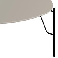 Mesa De Centro Para Sala De Estar Alta Pés Industrial Preto Alef I03 Grigio - Lyam Decor - 5