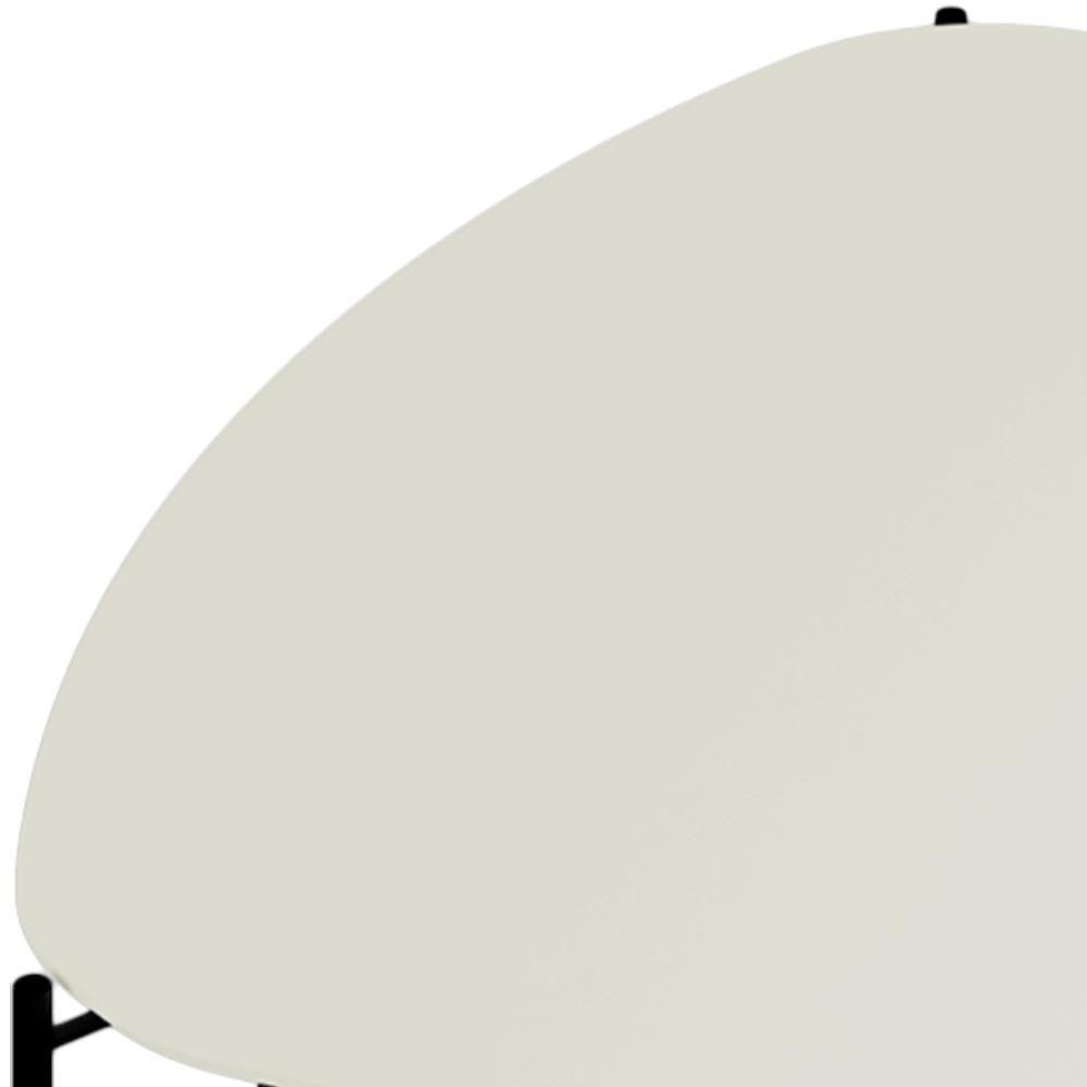 Mesa De Centro Para Sala De Estar Alta Pés Industrial Preto Alef I03 Luna - Lyam Decor - 5