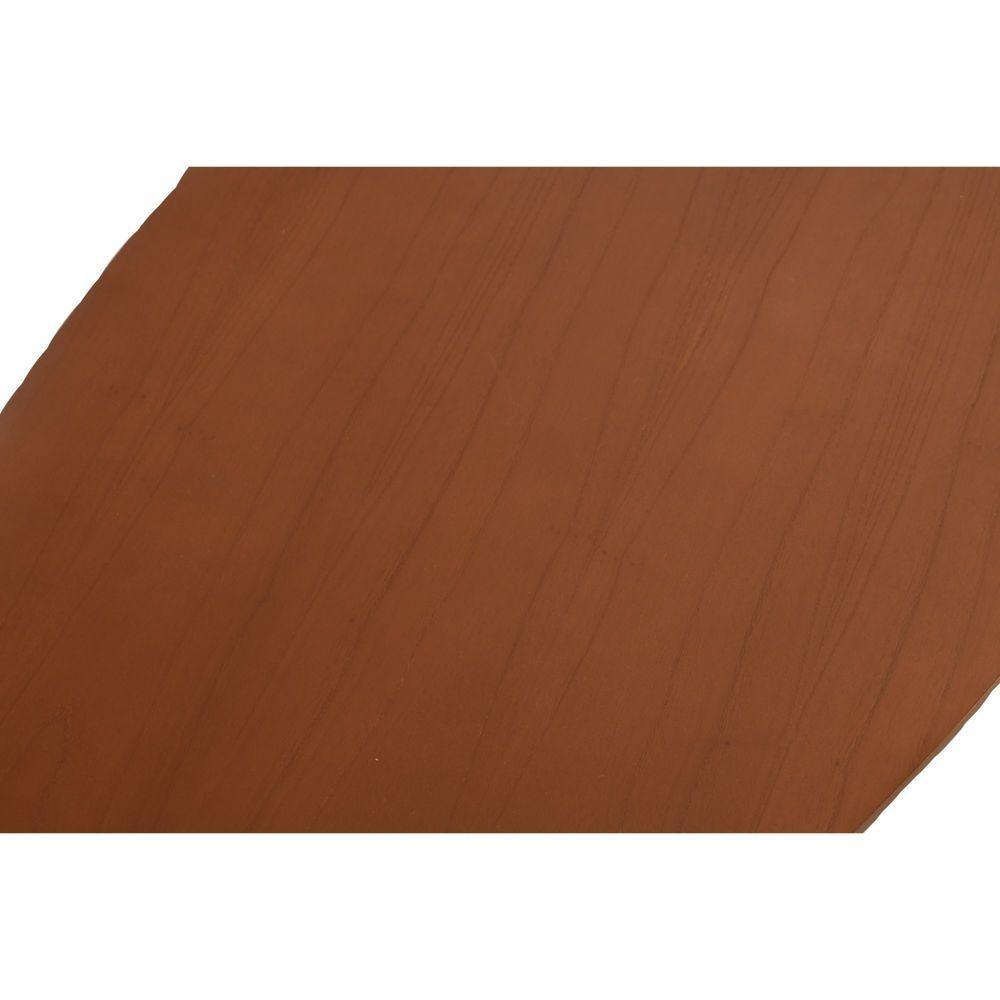 Mesa De Centro Imperial 1.22m Com Base Redonda Castanho - 6