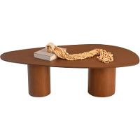 Mesa De Centro Imperial 1.22m Com Base Redonda Castanho - 5