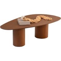 Mesa De Centro Imperial 1.22m Com Base Redonda Castanho - 7