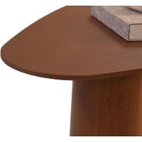 Mesa De Centro Imperial 1.22m Com Base Redonda Castanho - 8