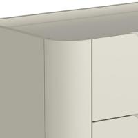 Mesa De Cabeceira Orgânica 2 Gavetas Pés Industrial Preto Bliss I03 Luna - Lyam Decor - 5