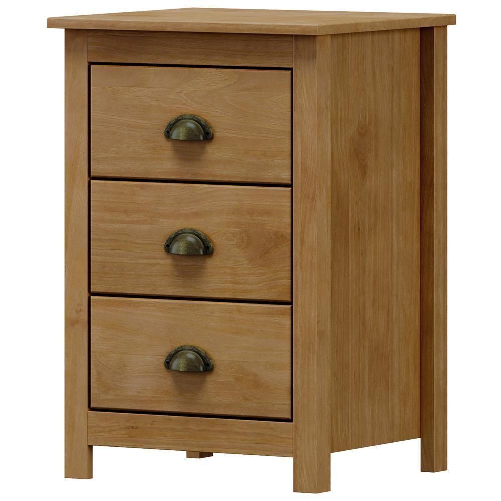 Mesa De Cabeceira 3 Gavetas Madeira Maciça Mazzaro F06 Freijó - Lyam Decor - 5