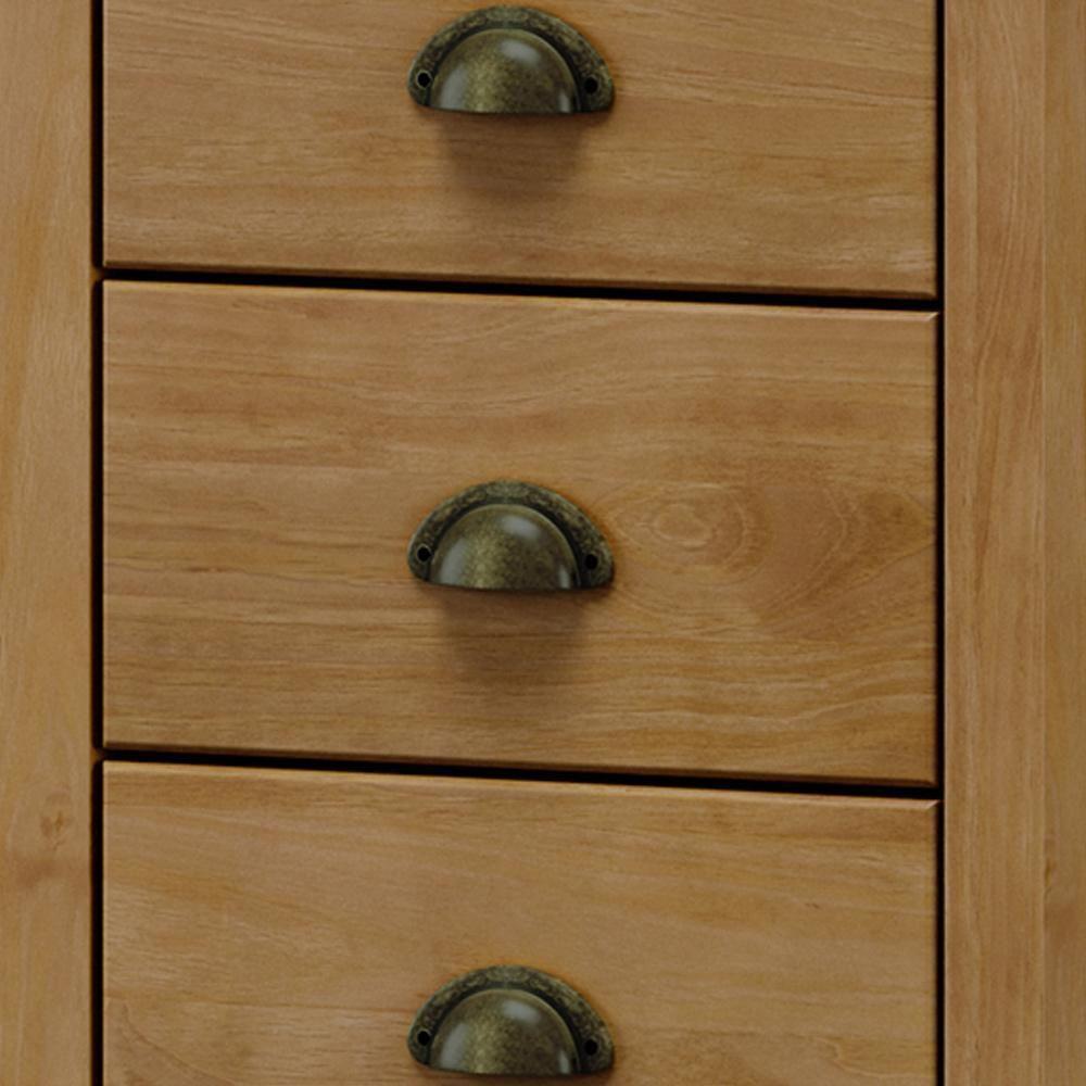 Mesa De Cabeceira 3 Gavetas Madeira Maciça Mazzaro F06 Freijó - Lyam Decor - 6