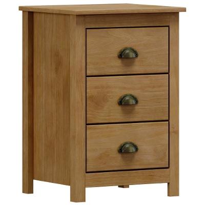 Mesa De Cabeceira 3 Gavetas Madeira Maciça Mazzaro F06 Freijó - Lyam Decor