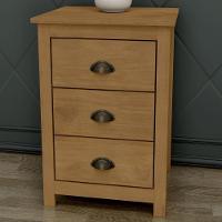 Mesa De Cabeceira 3 Gavetas Madeira Maciça Mazzaro F06 Freijó - Lyam Decor - 2