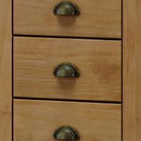 Mesa De Cabeceira 3 Gavetas Madeira Maciça Mazzaro F06 Freijó - Lyam Decor - 6