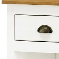 Mesa De Cabeceira 1 Gaveta Madeira Maciça Mazzaro F06 Branco Freijó - Lyam Decor - 6