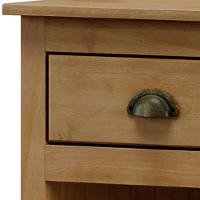 Mesa De Cabeceira 1 Gaveta Madeira Maciça Mazzaro F06 Freijó - Lyam Decor - 2