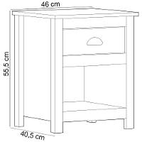 Mesa De Cabeceira 1 Gaveta Madeira Maciça Mazzaro F06 Freijó - Lyam Decor - 5