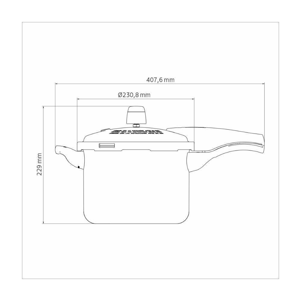 Panela De Pressão Tramontina Vancouver Effect Em Alumínio Com Revestimento Interno E Externo Em Antiaderente Starflon Ma - 5