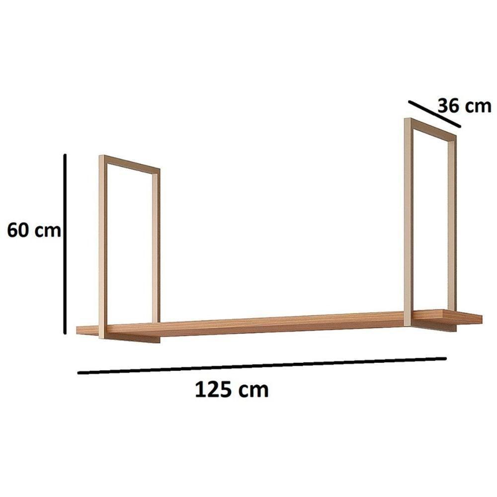Módulo Cozinha Mgm Divina Prateleira Suspensa 125cm Cinamomo-mgm - 2