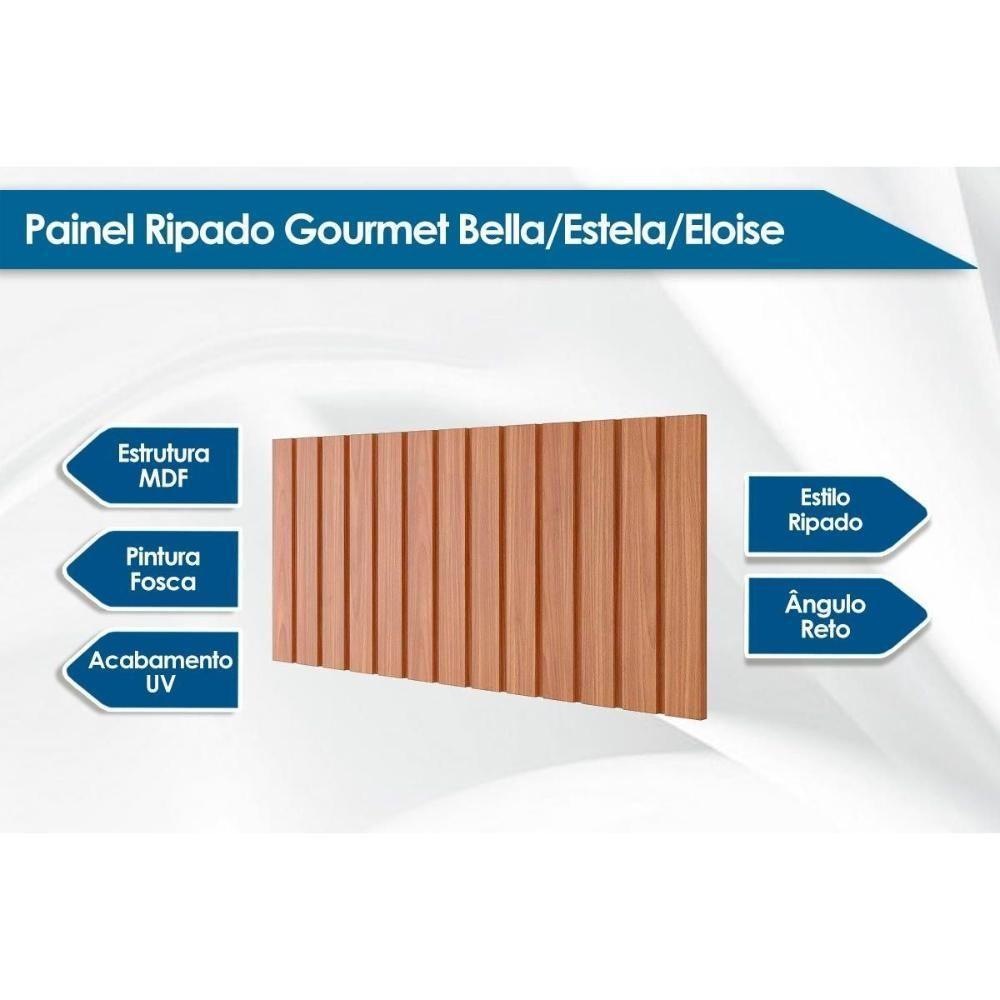 Módulo Cozinha Mgm Bella Painel Ripado Gourmet -estela-eloise 120 Cm Cinamomo-mgm - 2