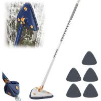 Mop Triangular Retrátil Giratório De 360 Graus?mop De Limpeza De Alça Longa Ajustável De 130 Cm,mop De Limpeza - 1