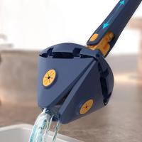 Mop Limpeza 360 Triangular Giratório Ajustável, Lava E Seca, Piso E Parede, Esfregão, Torcedor, Prático - (azul) - 1