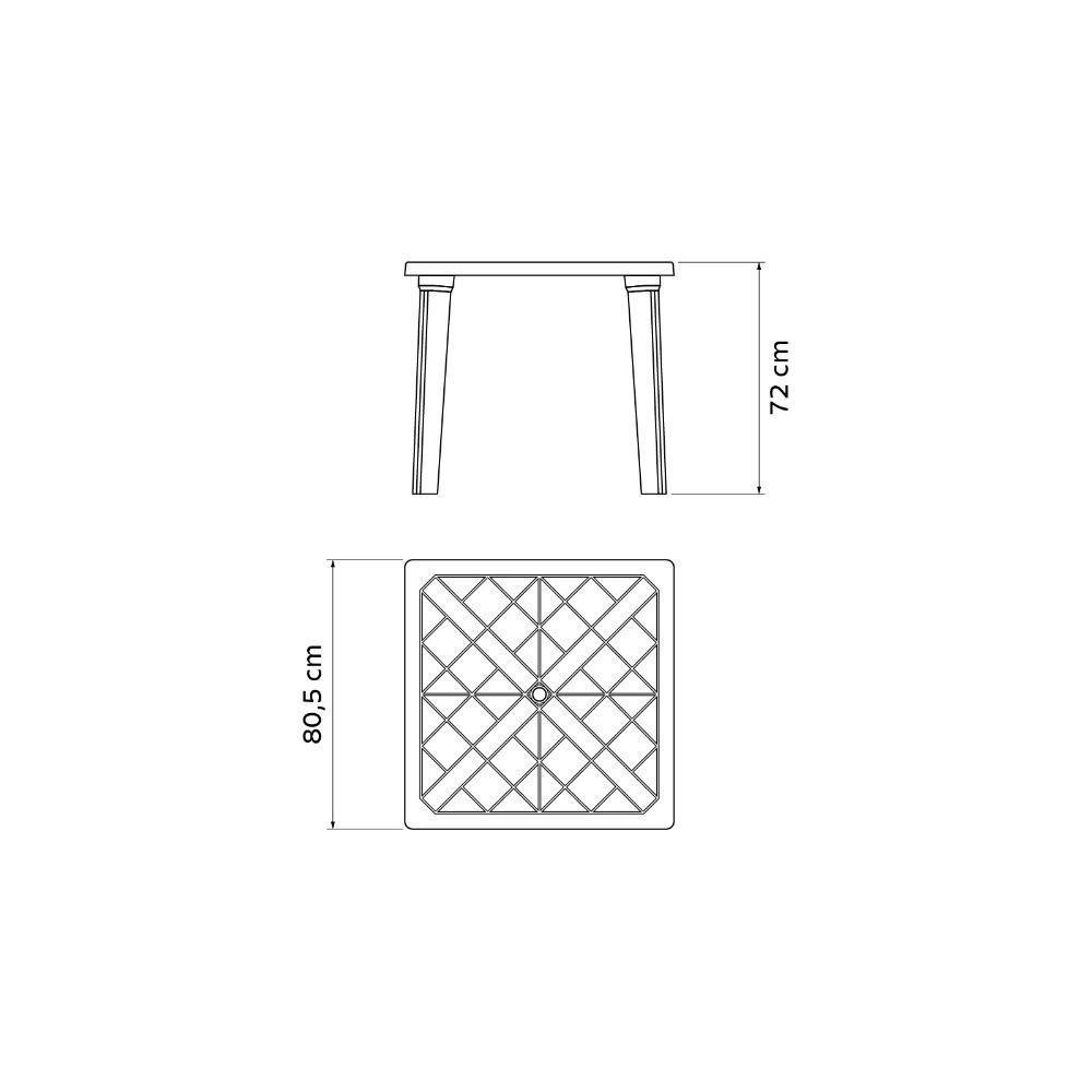 Mesa Eco Tramontina Sancho Em Polipropileno Preto - 8