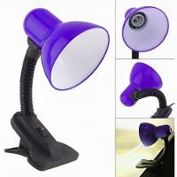 Luminária Articulada Roxa Com Garra Presilha Bivolt E27 Para Escritório E Estudo - 2