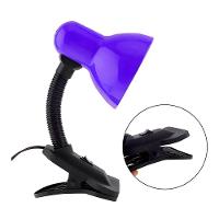 Luminária Articulada Roxa Com Garra Presilha Bivolt E27 Para Escritório E Estudo - 5