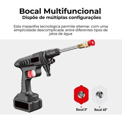 Lavadora De Alta Pressão Sem Fio Portátil C- Pulverizador, Garrafa De Espuma E Acessórios