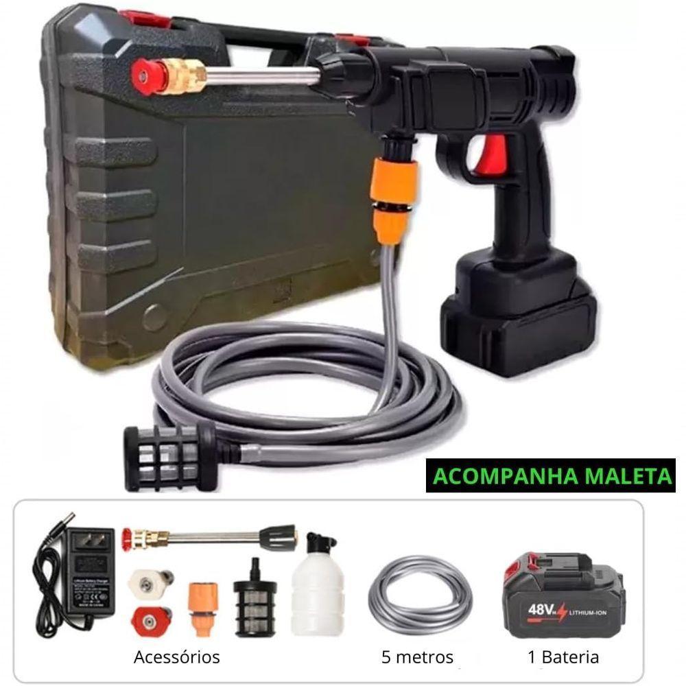 Lavadora De Alta Pressão 48v Sem Fio Recarregável P- Limpeza De Carro, Jardim E Lavagem - 1