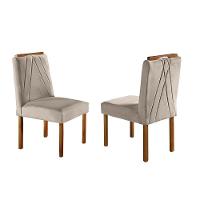 Sala De Jantar Natalle Mesa E 4 Cadeiras Móveis Mundial Mel-off-white-bege