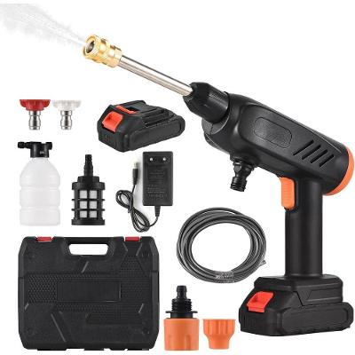 Lavadora De Alta Pressão 21v Sem Fio Portátil Multifuncional P- Limpeza De Carros E Pátios