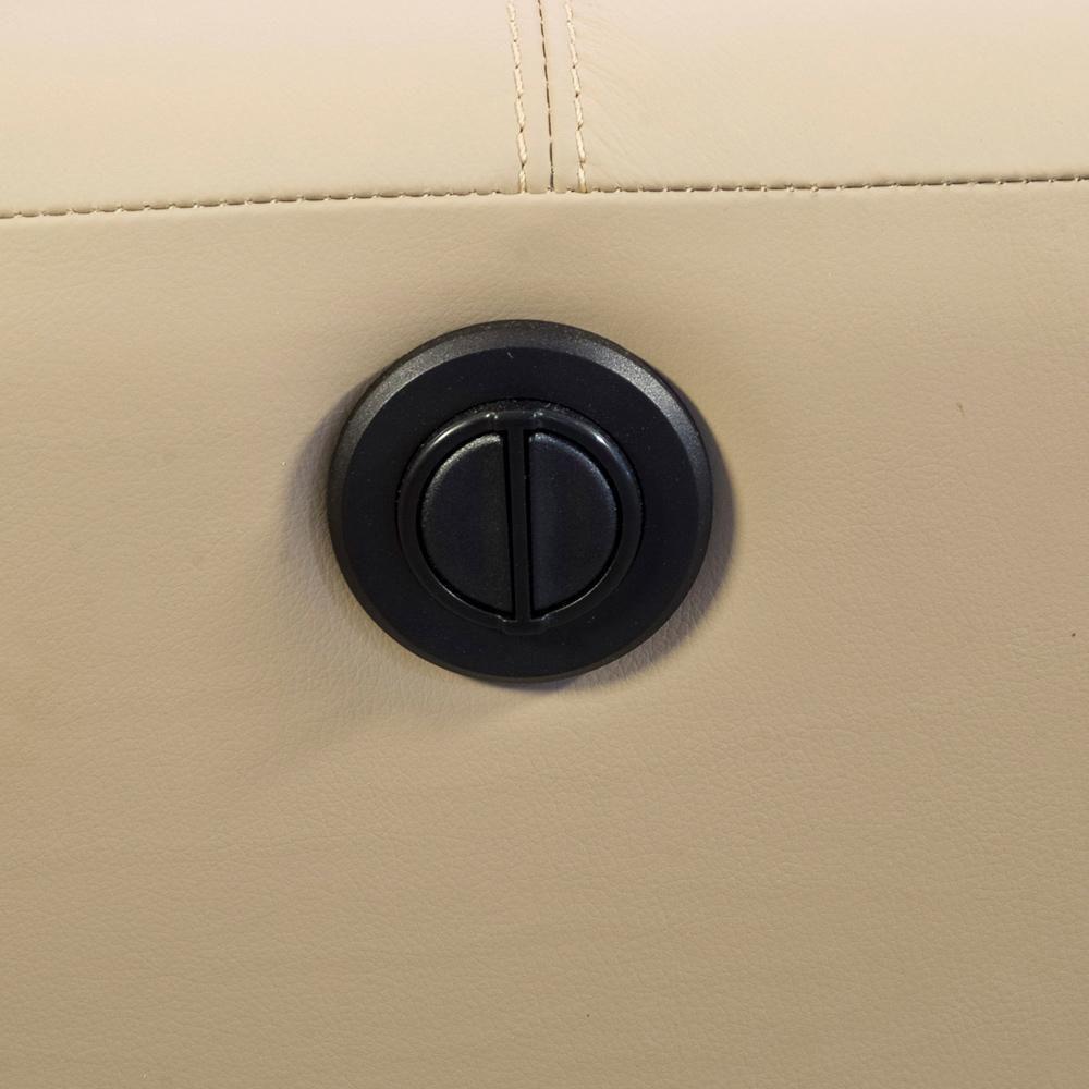 Poltrona Retrátil Reclinável Elétrica Para Sala Living Sillon L06 Couro Bege - Lyam Decor - 5