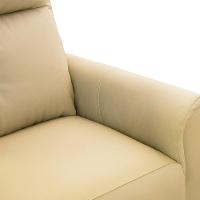 Poltrona Retrátil Reclinável Elétrica Para Sala Living Sillon L06 Couro Bege - Lyam Decor - 2