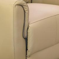 Poltrona Retrátil Reclinável Elétrica Para Sala Living Sillon L06 Couro Bege - Lyam Decor - 3