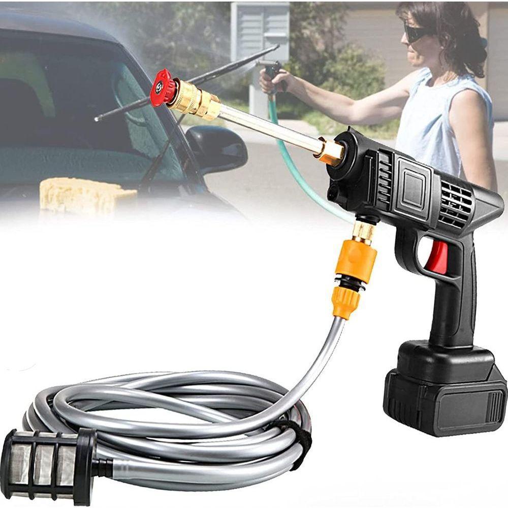 Lavadora Alta Pressão 21v Sem Fio Portátil C- Bateria, Carregador E Bico Multifuncional - 1